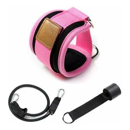 Resistance Bands with Ankle Straps Cuff with Cable for Attachment Booty Butt Thigh Leg Pulley Strap Lifting Fitness Exercise