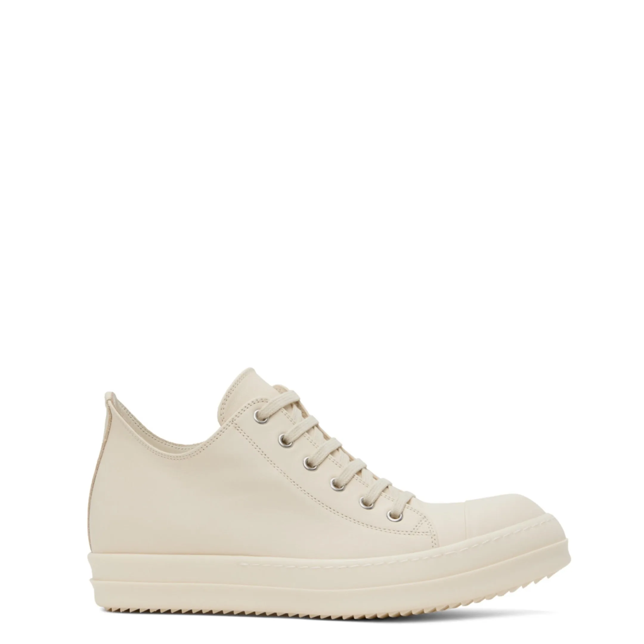 RICK OWENS WOMEN’S OFF WHITE PORTERVILLE LOW SNEAKS SNEAKERS