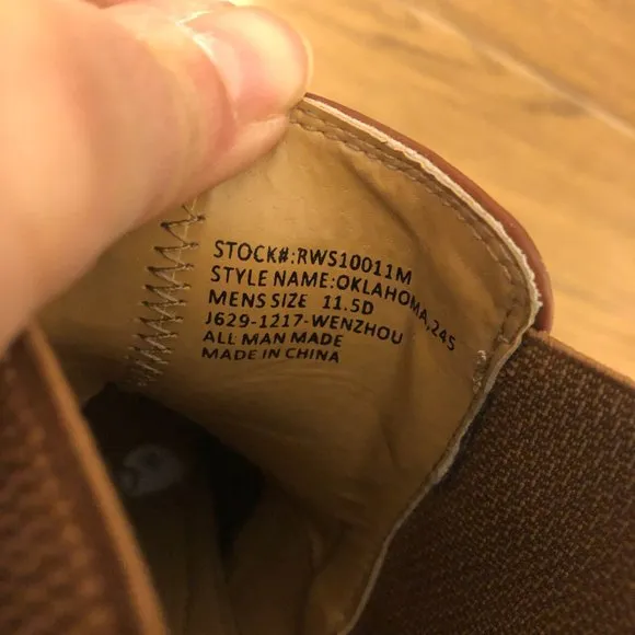Robert Wayne men cognac brown Chelsea boots, 11.5