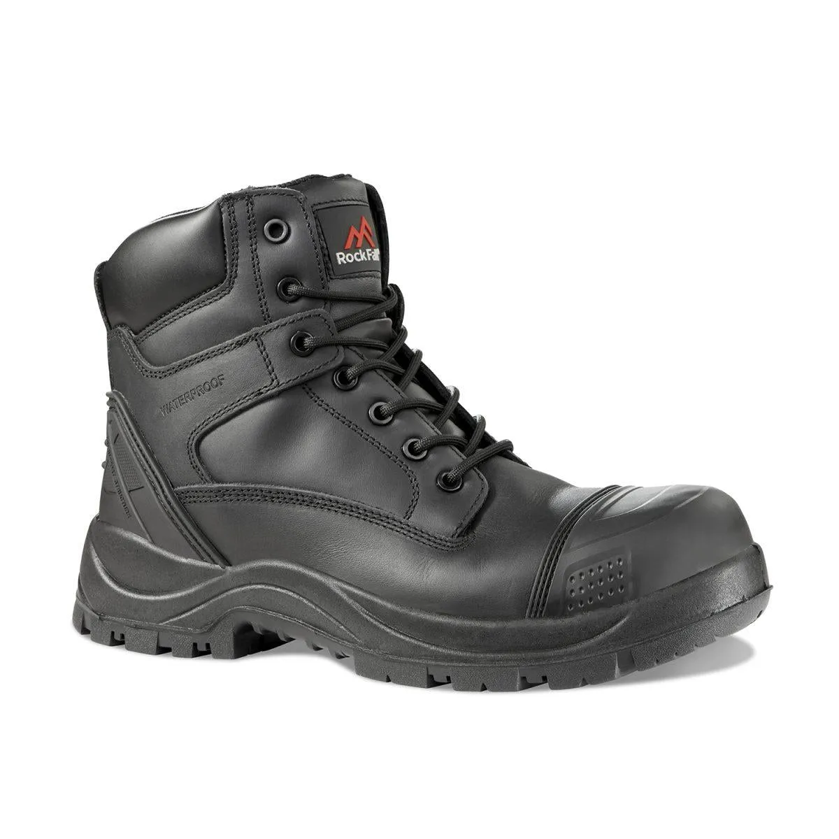 Rockfall Mens Wide Fit Lightweight Protective Toe Cap Safety Trainers (Slate)
