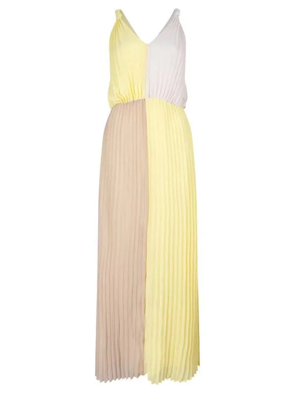 Ruelle Colorblock Dress Whisper Chalk