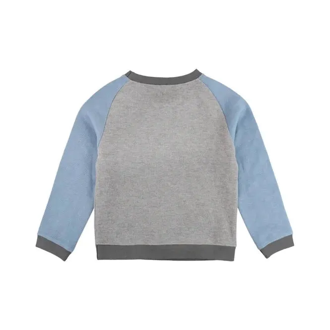RuggedButts Slate Color Block Knit Raglan Sweatshirt
