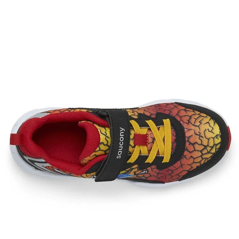 Saucony - Big Kid's Flash A/C 3.0 Sneaker - Black/Red/Yellow