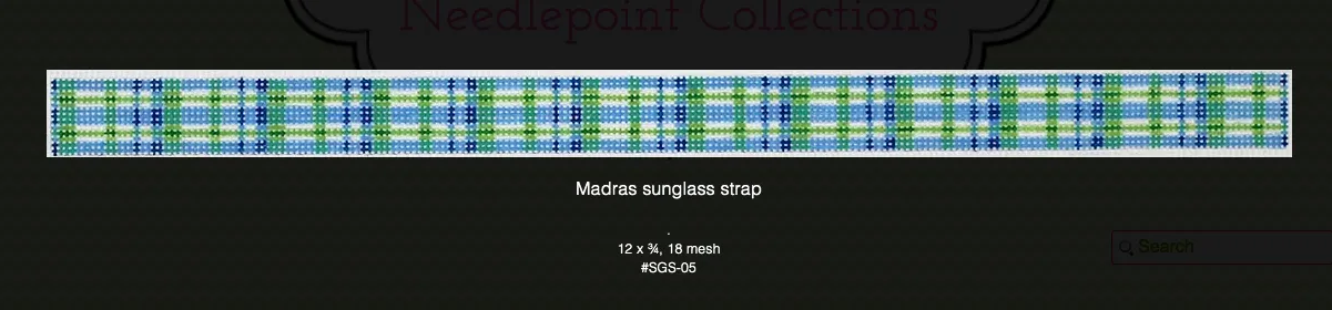 SGS-05 - Sunglass Strap – Blue & Green Madras