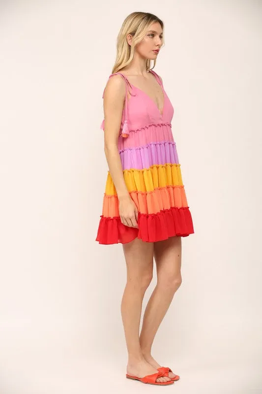 Shiela Colorblock Mini Dress FINAL SALE