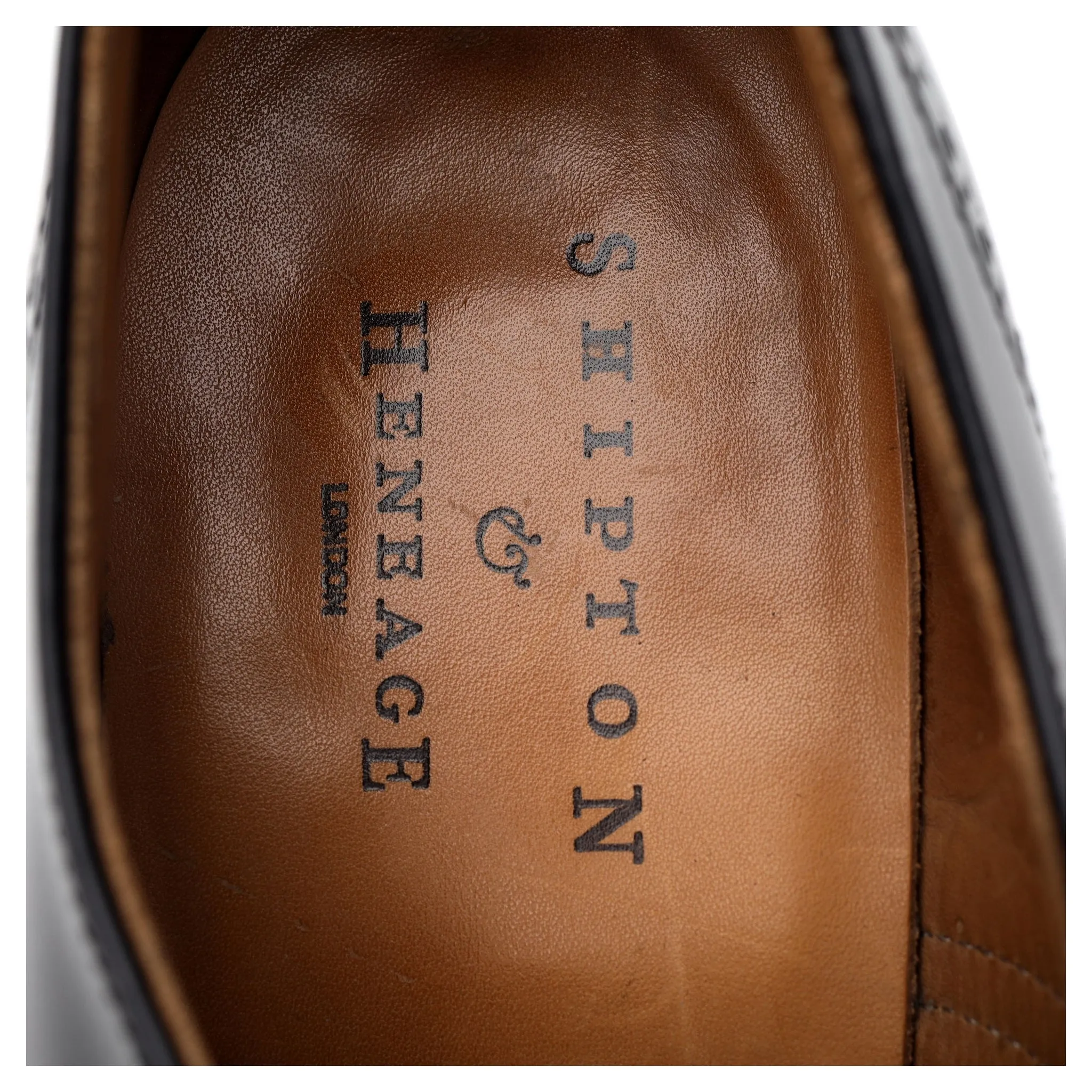 Shipton & Heneage 'Ealing' Black Leather Oxford Brogue UK 7.5 FX