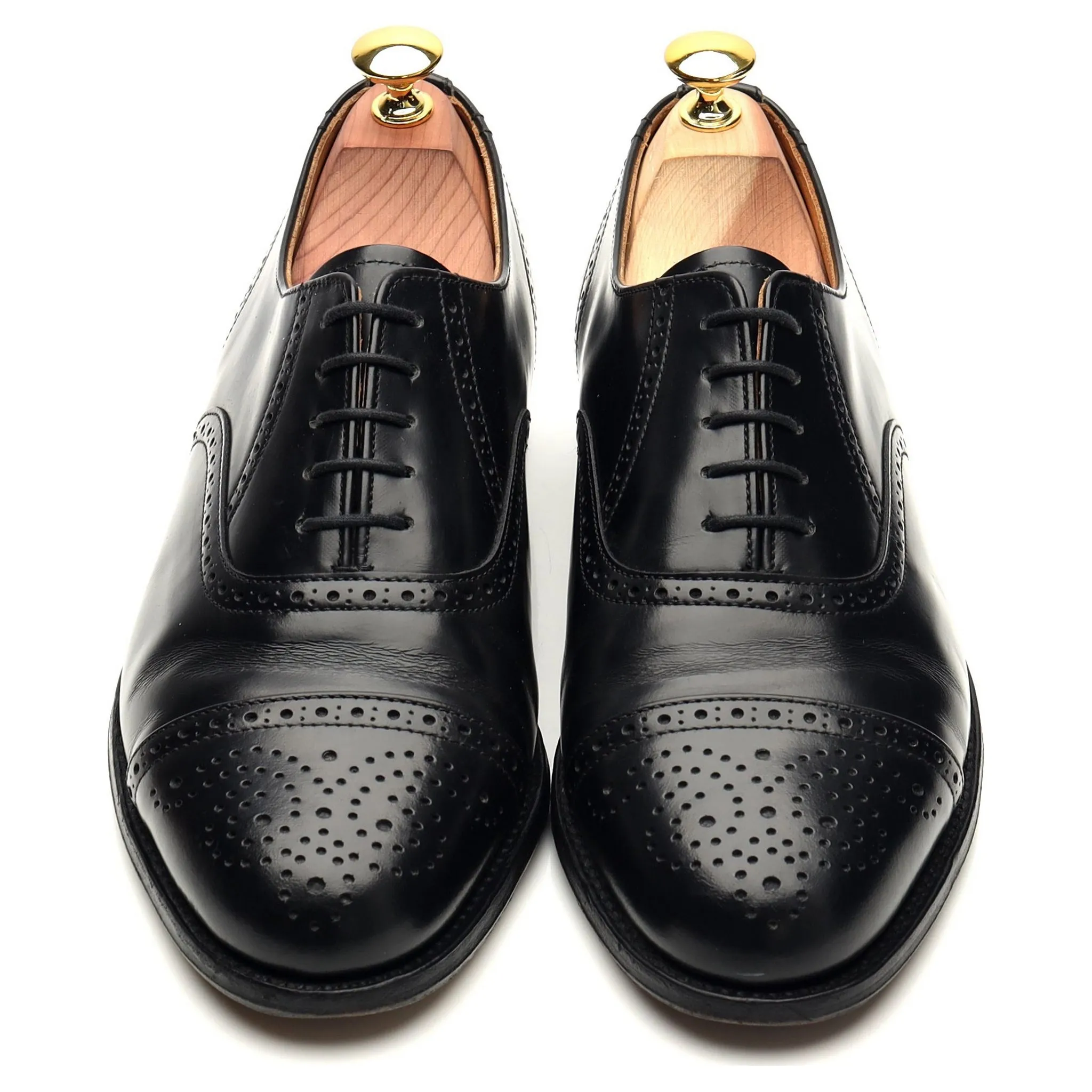 Shipton & Heneage 'Ealing' Black Leather Oxford Brogue UK 7.5 FX