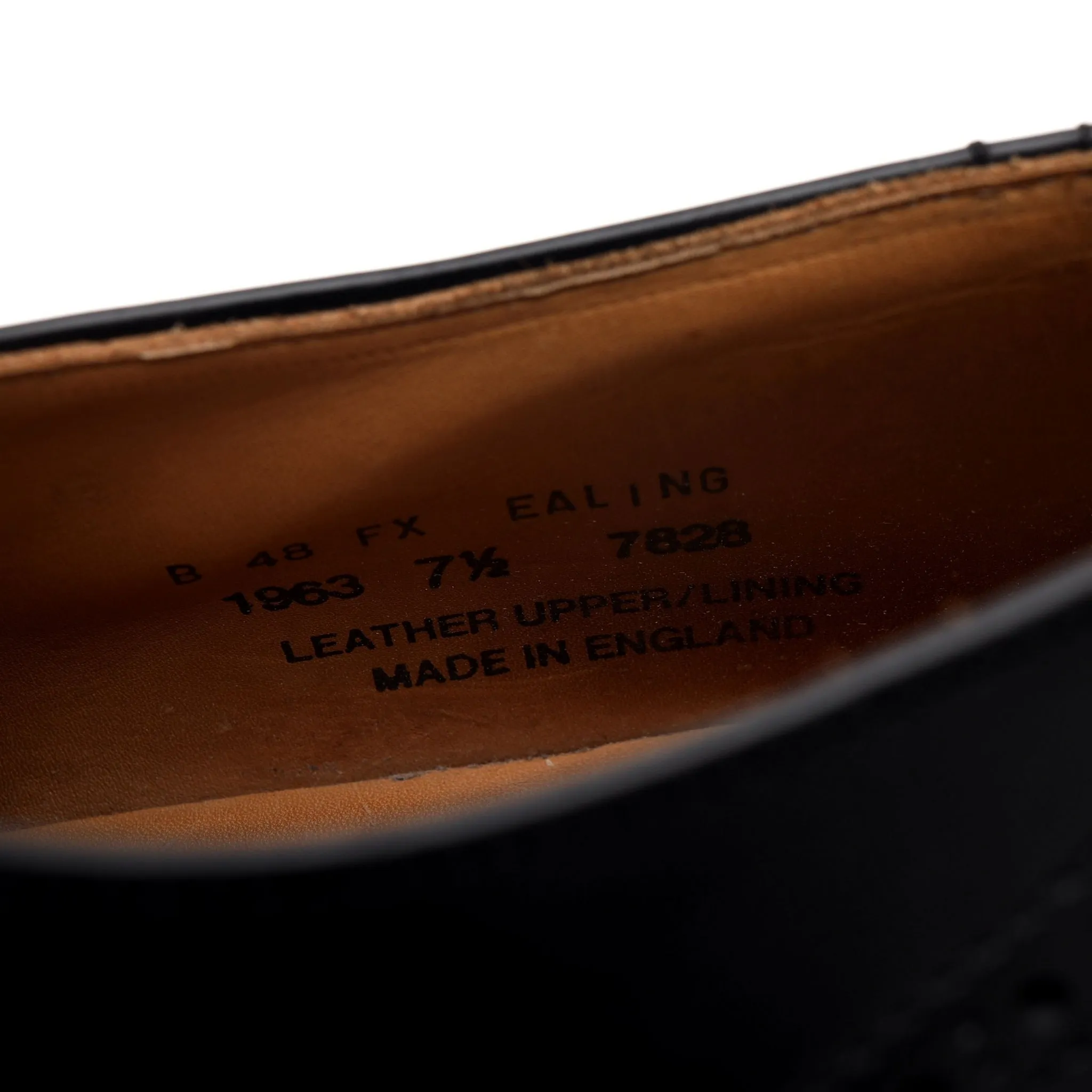 Shipton & Heneage 'Ealing' Black Leather Oxford Brogue UK 7.5 FX