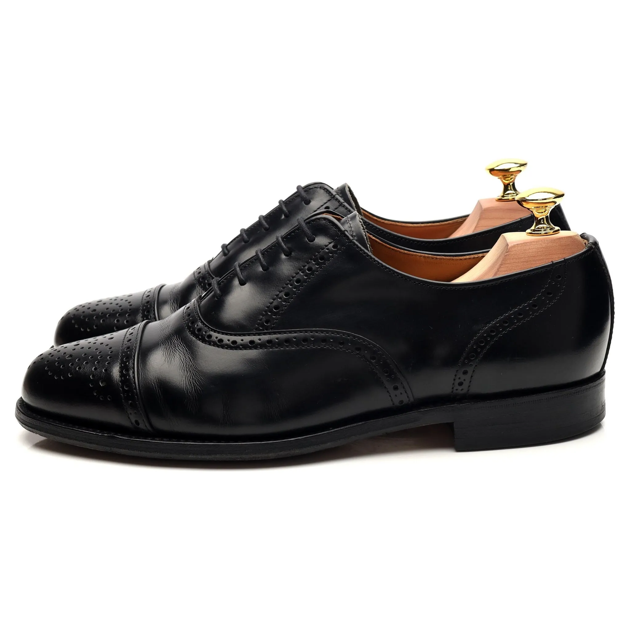 Shipton & Heneage 'Ealing' Black Leather Oxford Brogue UK 7.5 FX