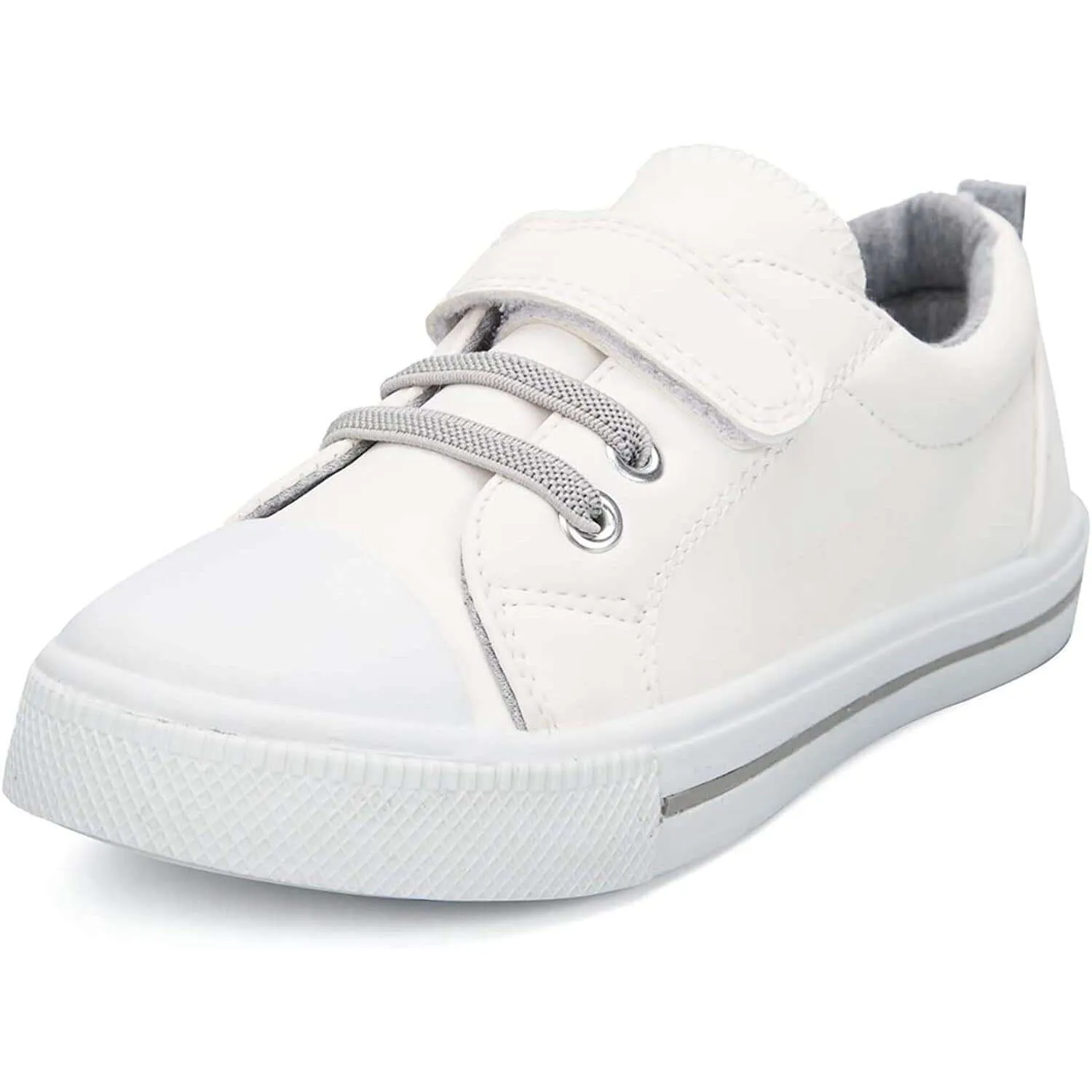 Single Hook and Loop Sneakers White/Black/Grey