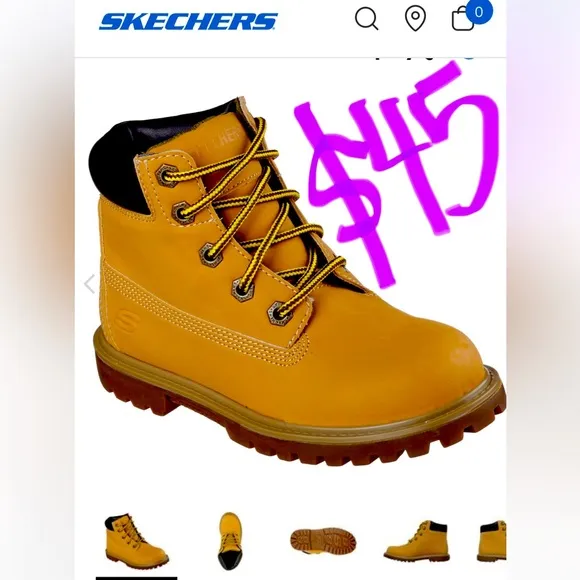 Skechers Tan Lace-Up Boots