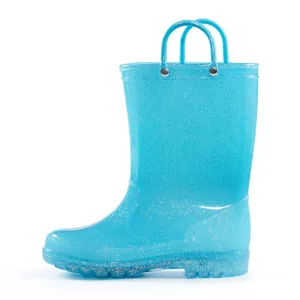 Solid Color Glitter Non-Slip Rubber Rain Boots