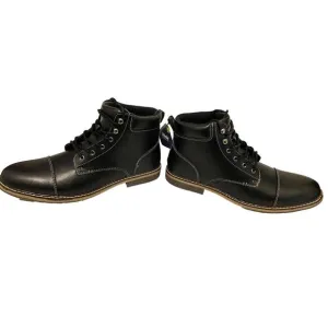 Sonoma Men's Cap Toe Ankle Boots 'Jonathann' Black 12