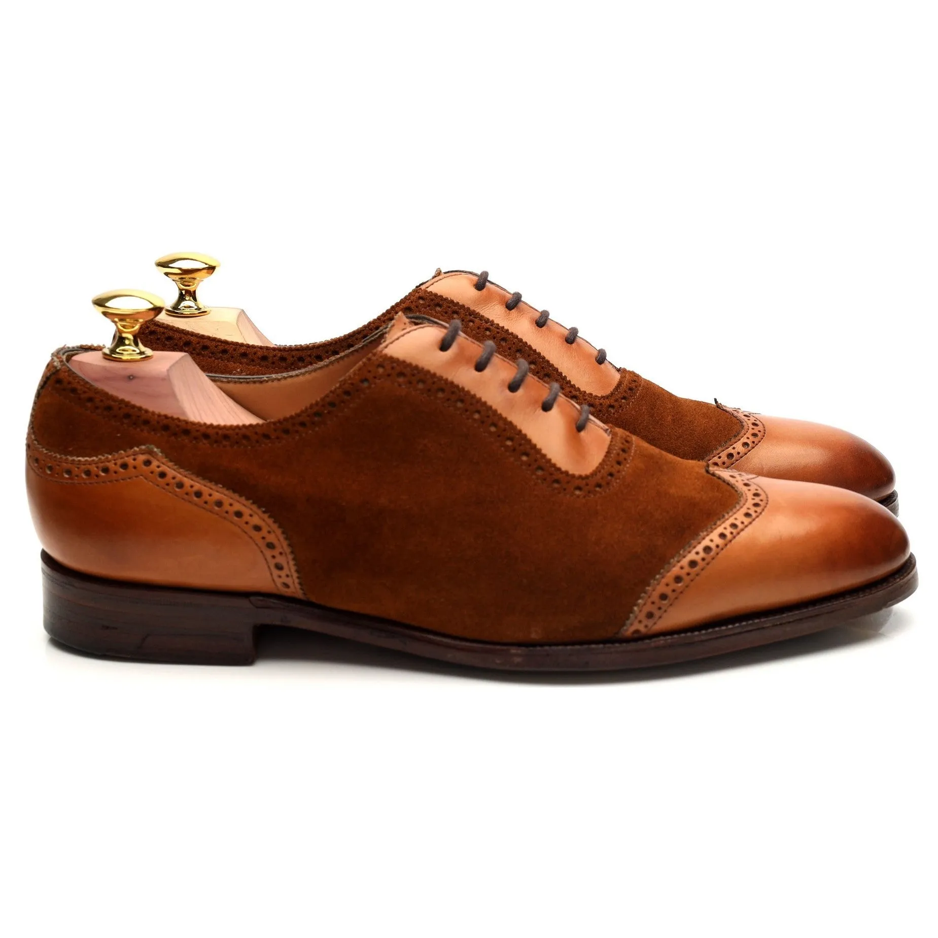 'Southwold' Tan Brown Leather / Suede Oxford UK 7 E