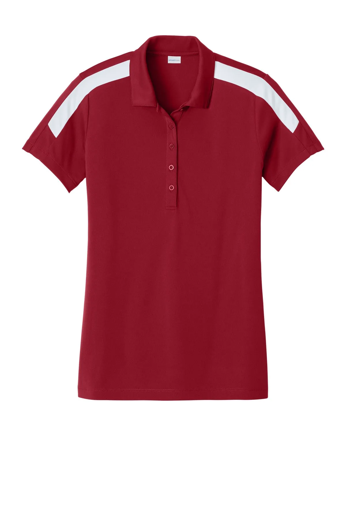 Sport-Tek Women's Competitor United Polo LST104 Deep Red/ White