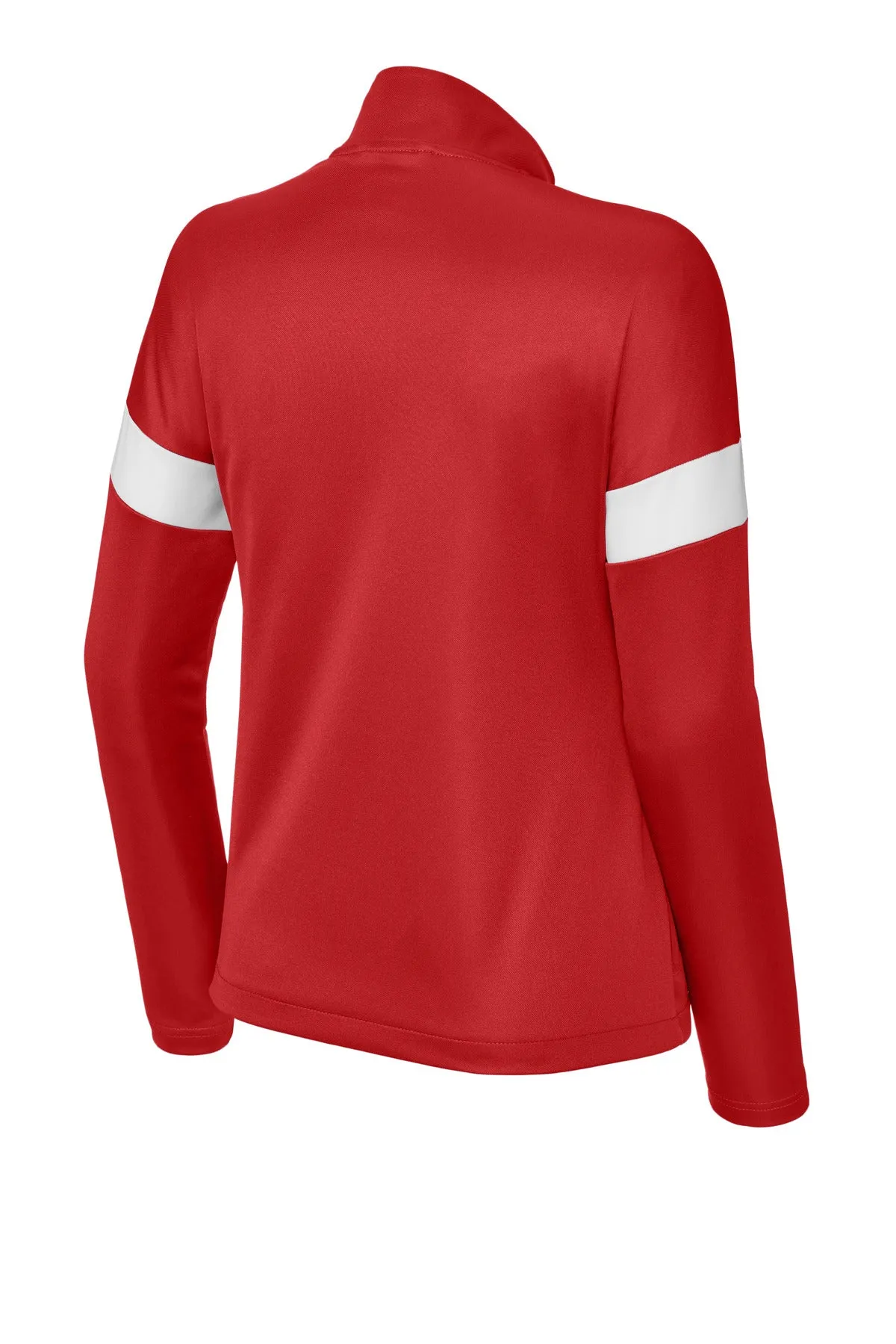 Sport-Tek Women's Travel Full-Zip Jacket LST800 Deep Red/ White