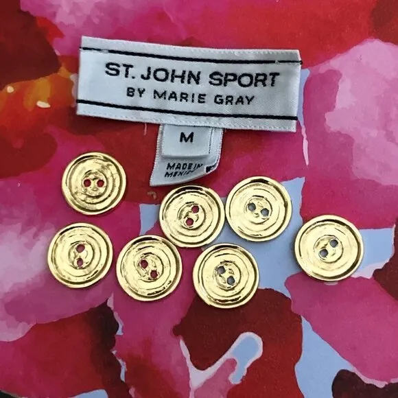 St John Enameled Buttons - Set of 7 for a Jacket or Sweater
