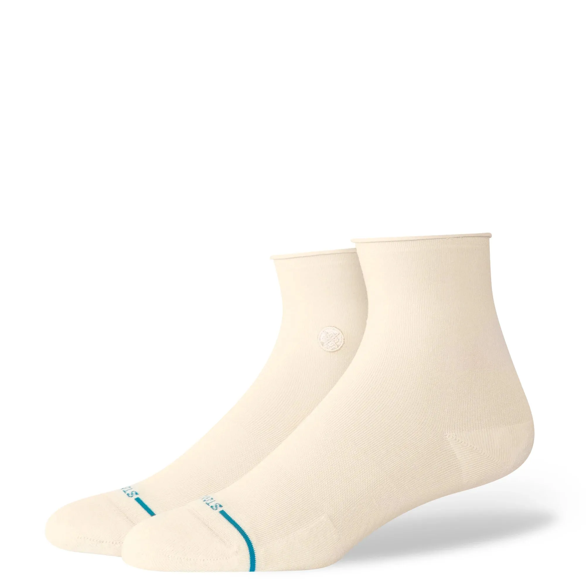 Stance Cotton Rollin' Quarter Light Cushion Socks - Cream