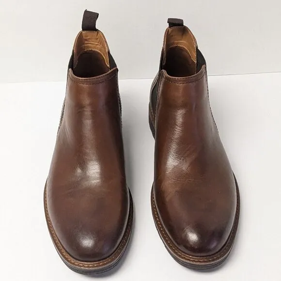 Steve Madden Aben Chelsea Boots, Tan Leather, Men's 9.5 M