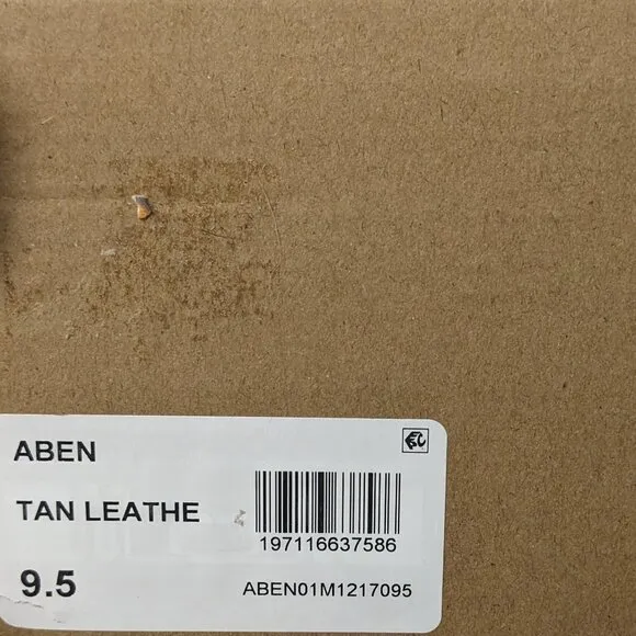 Steve Madden Aben Chelsea Boots, Tan Leather, Men's 9.5 M