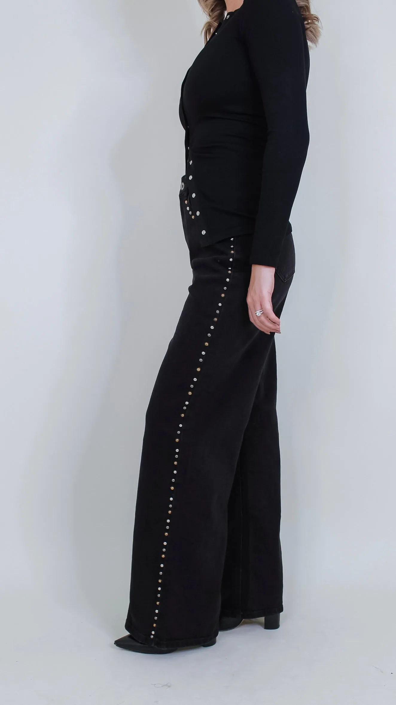 Studded Black Jeans