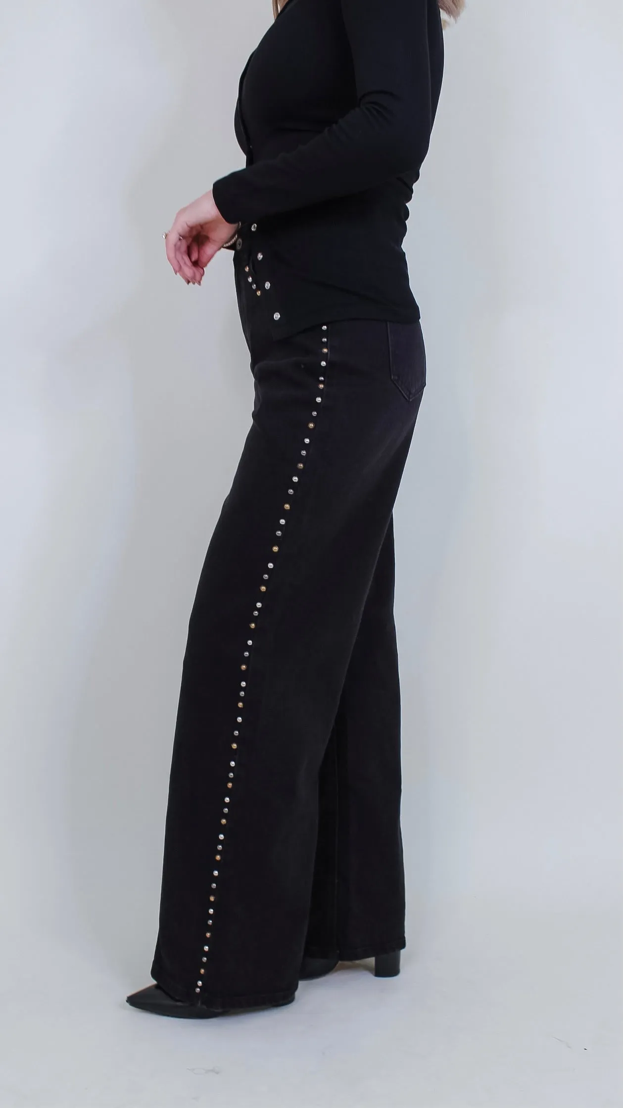 Studded Black Jeans