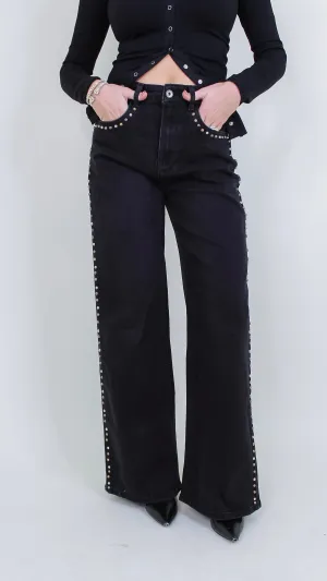 Studded Black Jeans