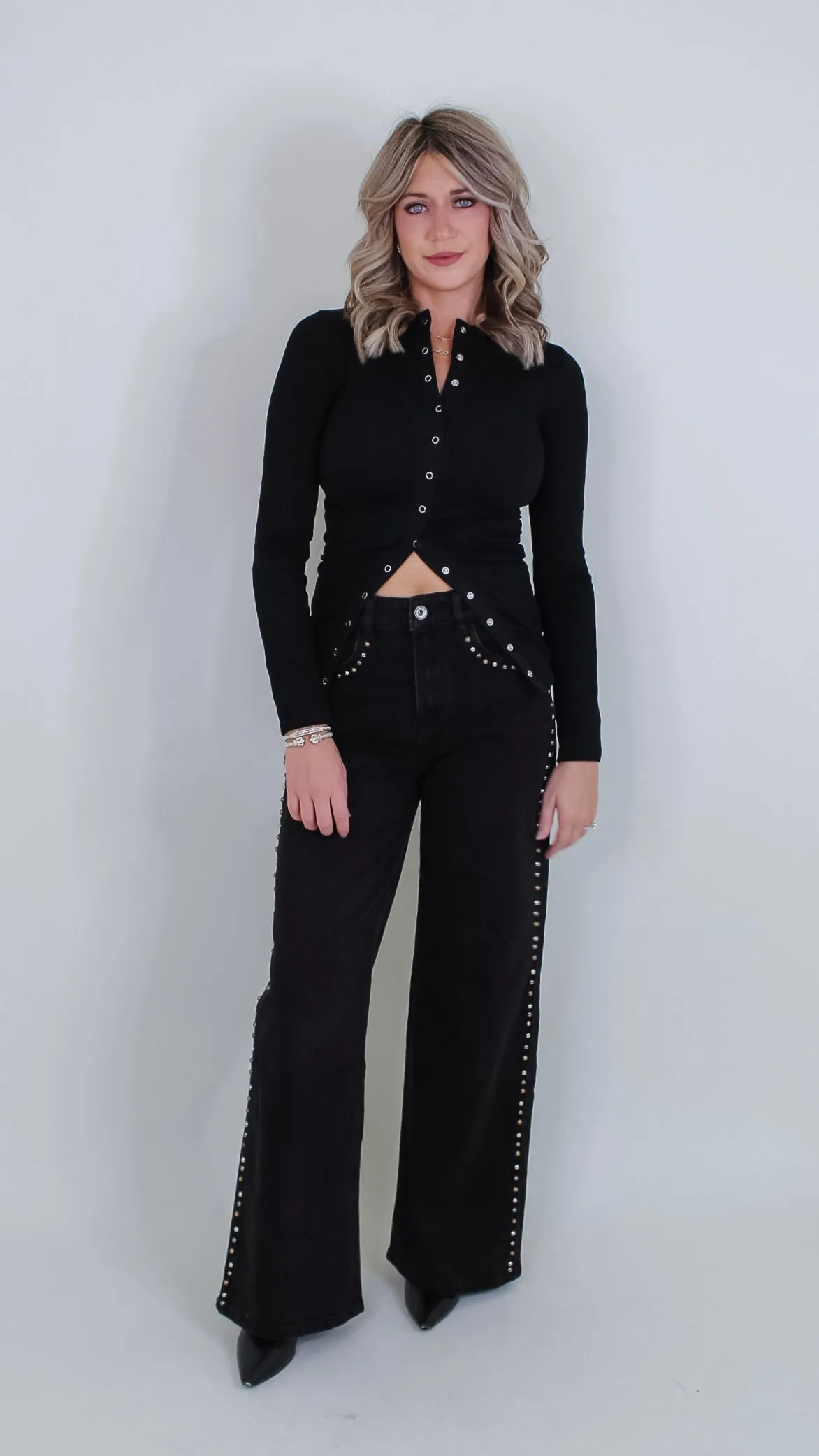 Studded Black Jeans