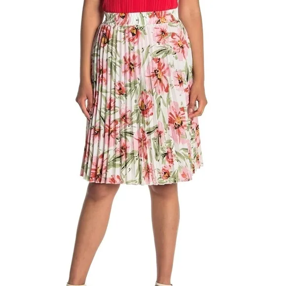 T Tahari Woven Pleated Skirt Vintage