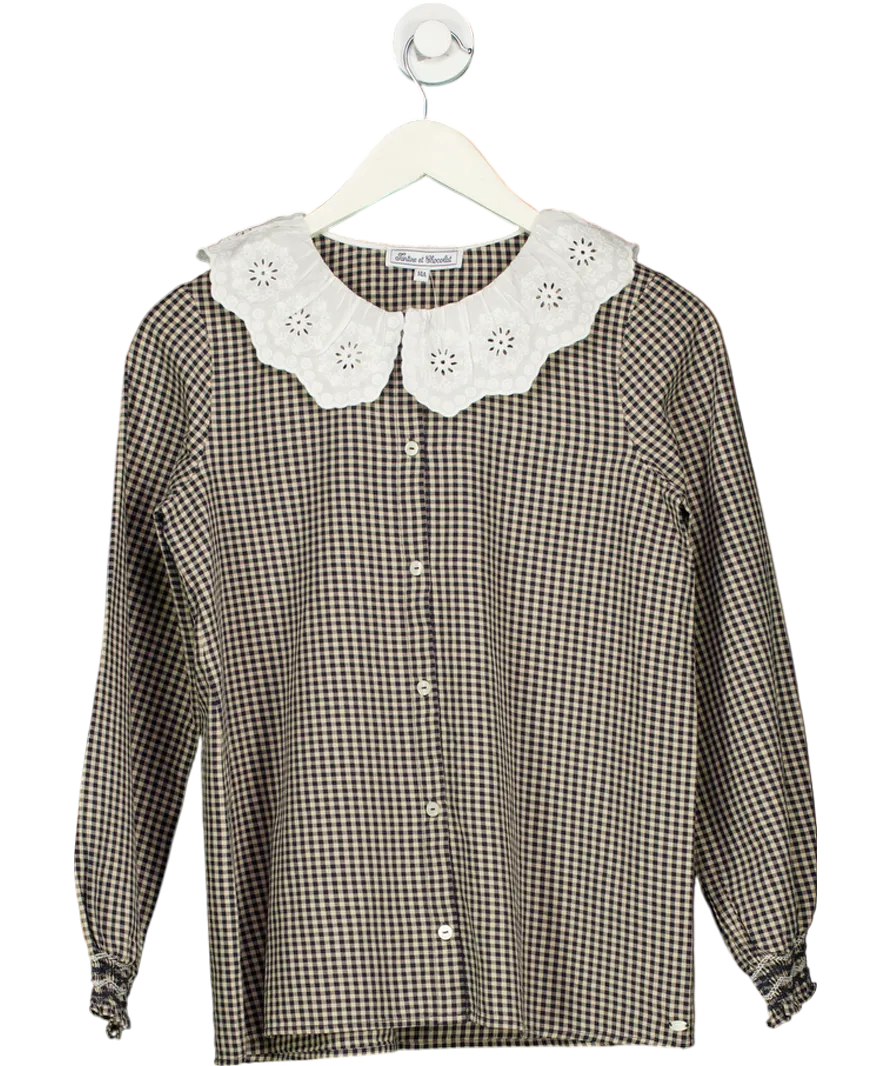 Tartine et Chocolat Blue Gingham Blouse 14 Years