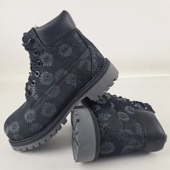 Timberland 6 IN Classic Boots TB0A177P Black Floral Outdoors Youth