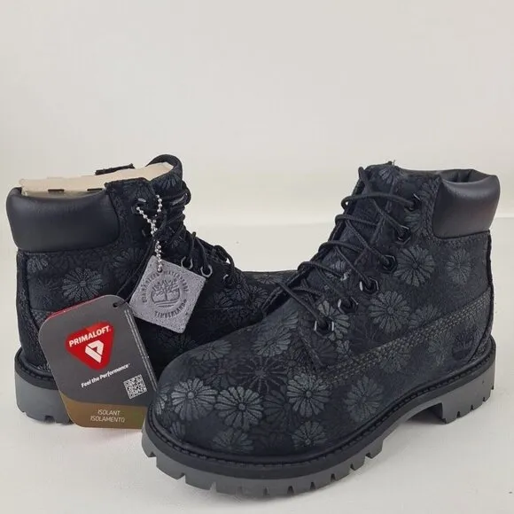 Timberland 6 IN Classic Boots TB0A177P Black Floral Outdoors Youth