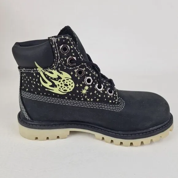 Timberland 6 IN Glow Classic Little Kids Boots Black Leather