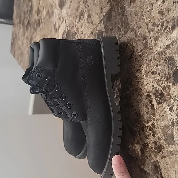 Timberland 6% Premium Boots Youth Black Waterproof Classic Youth Size 3
