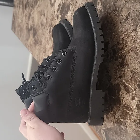 Timberland 6% Premium Boots Youth Black Waterproof Classic Youth Size 3