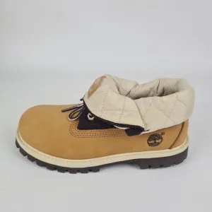 Timberland Roll Top Workshirt Little Kids Boots Wheat Leather Size 12
