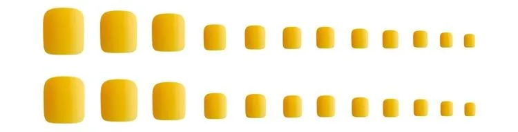 Toe Nails Yellow Matte