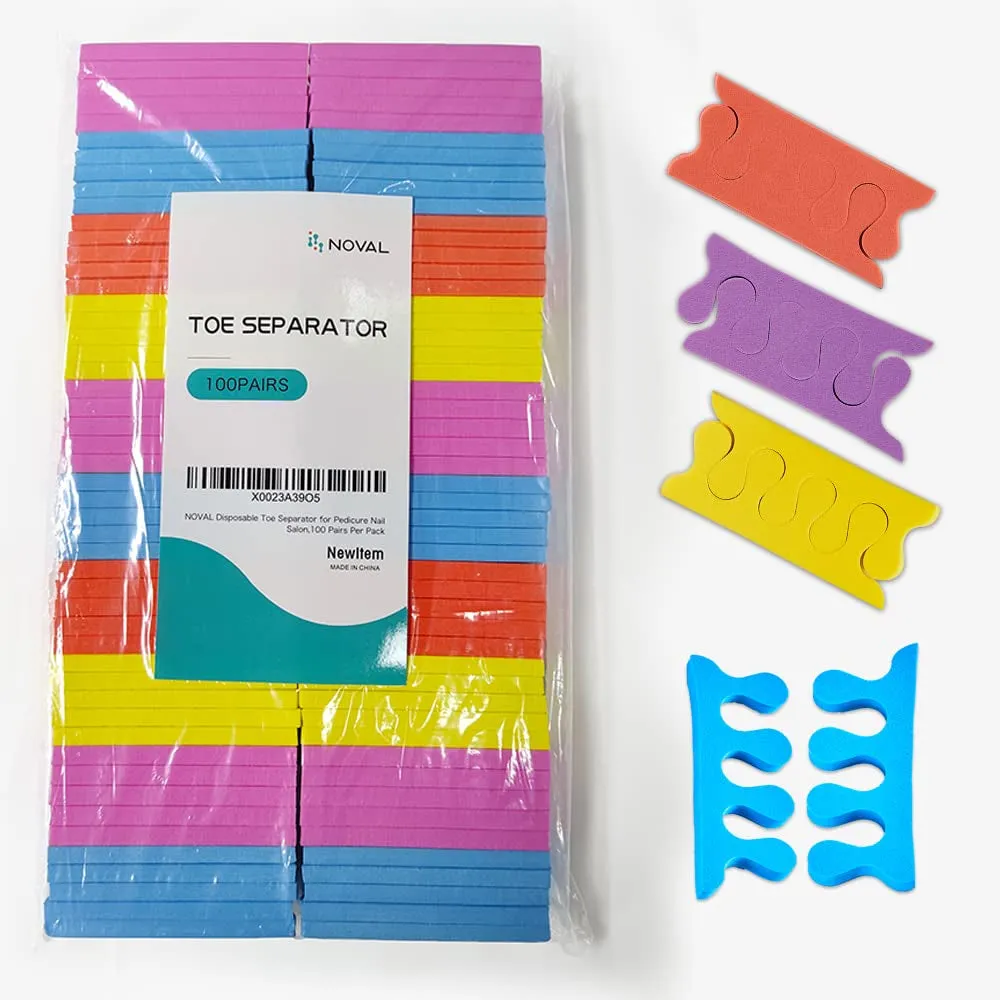 Toe Separator Pedicure Toe Separators Foam Bulk,200 PCS (100 Pairs) Toe Separators Pedicure for Nail Polish Nail Salon,For Women & Girls