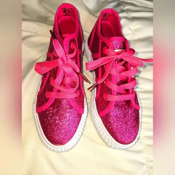 Tommy Bahama Girls Kids Shoes Sneakers Glitter, sz 2, Pink