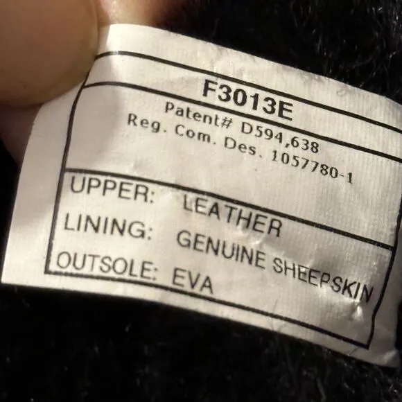 Ugg Black Suede Leather Sherpa Studded Boots Size 5 US 35 Euro Girls or Womens
