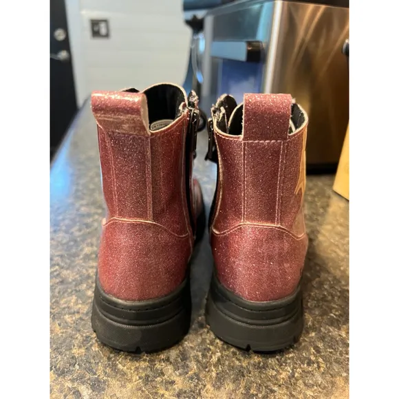 UGG - KIDS ASHTON LACE UP GLITTER ANKLE BOOTS
