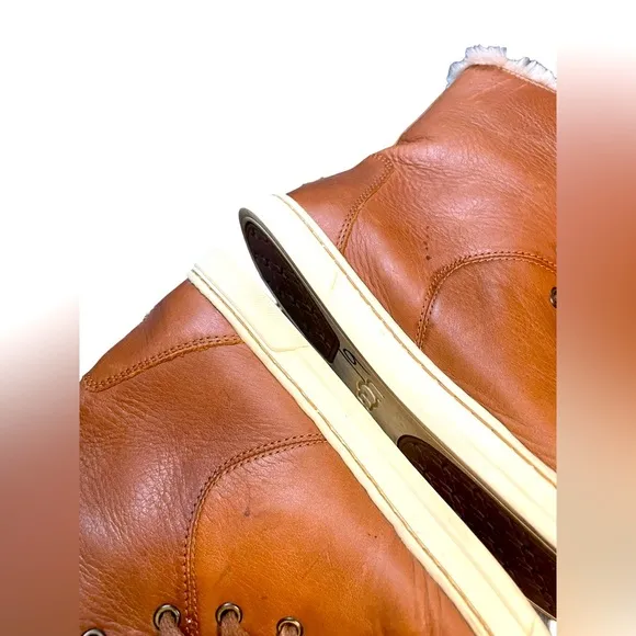 UGG starlyn high top leather sneakers | UGG leather boots with fur | size 7