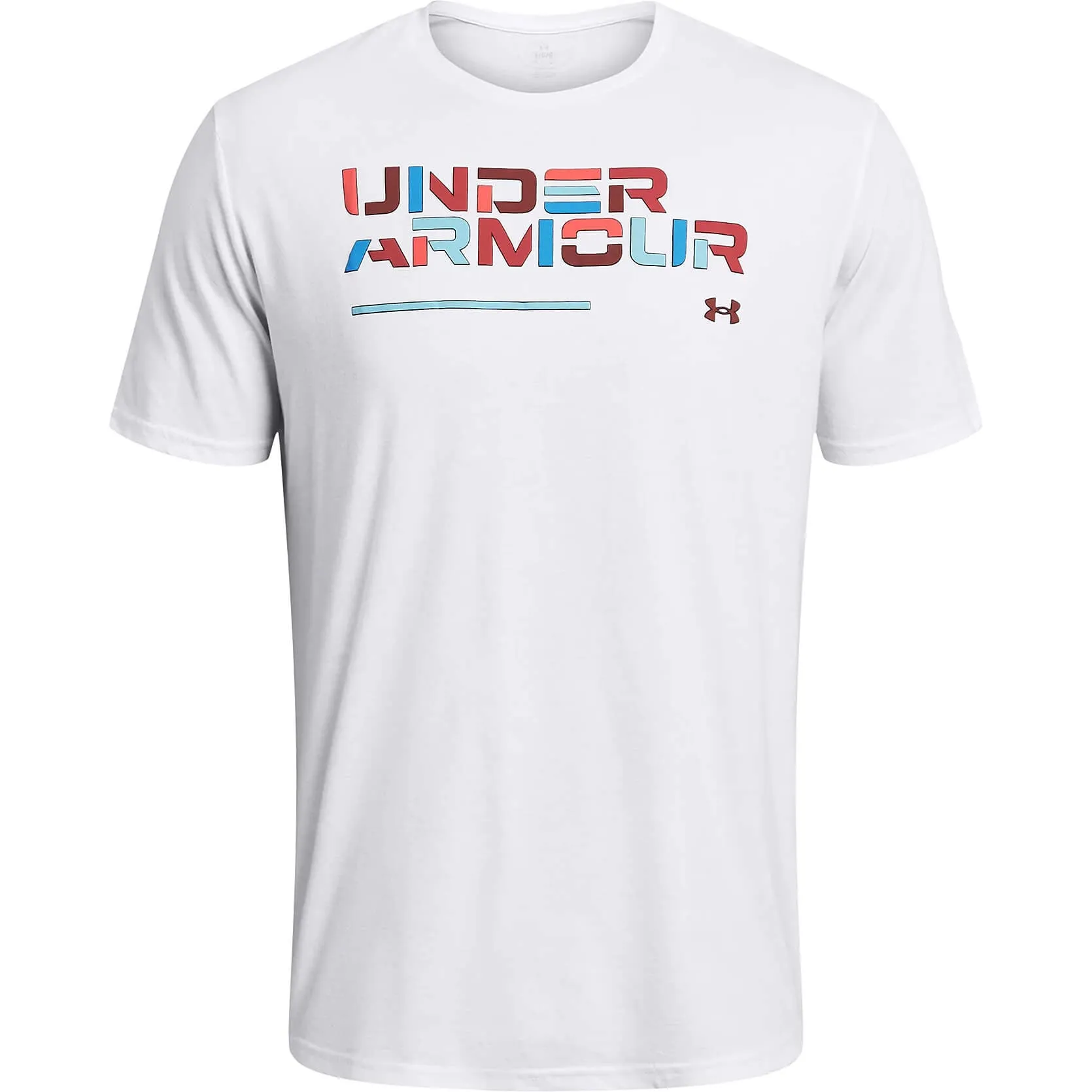 Under Armour UA Colorblock Wordmark SS White