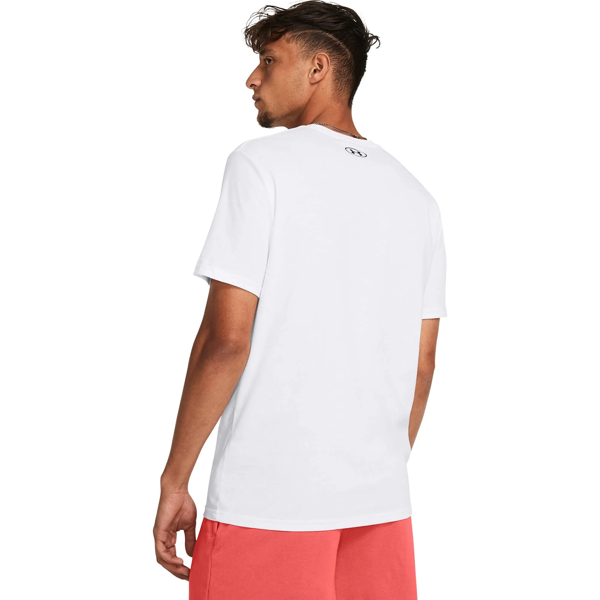 Under Armour UA Colorblock Wordmark SS White
