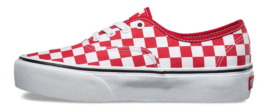 Vans Authentic Platform 2.0 (Checker) Racing Red/True White