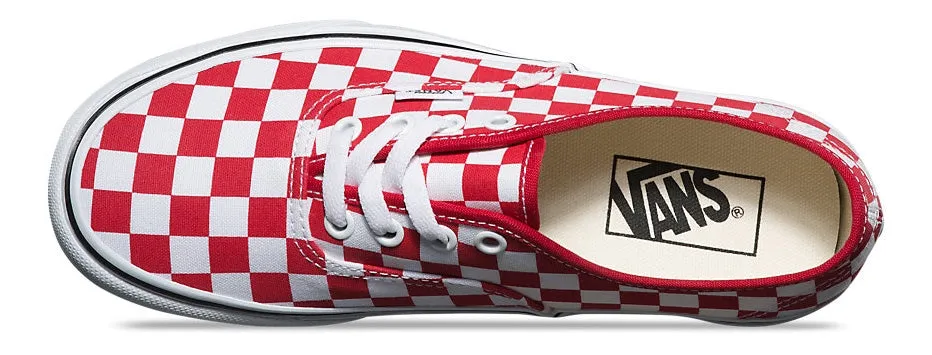 Vans Authentic Platform 2.0 (Checker) Racing Red/True White