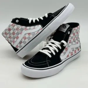 Vans Black and Red Checkered Sneakers