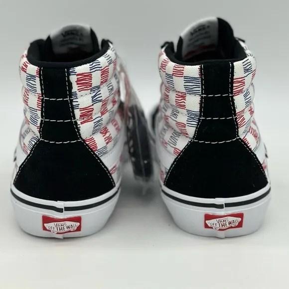 Vans Black and Red Checkered Sneakers