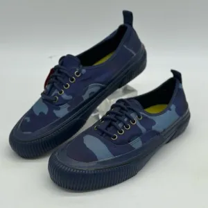 Vans Blue and Black Sneakers with Canvas Material and Low-Top Design