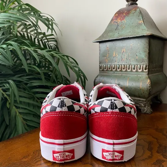 Vans Comfycush Old Skool Flame Checkerboard Red